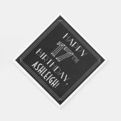 GLÜCKLICHER 17. GEBURTSTAG; Art-Déco-Stil; Individ Serviette (Ecke)