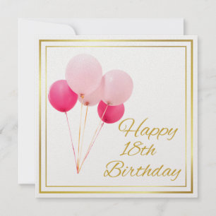 GLÜCKLICHER 18. GEBURTSTAG - GOLD FRAME FEIERTAGSKARTE