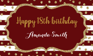 18 Geburtstag Banner Zazzle De