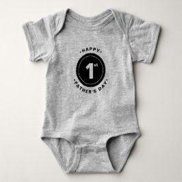 Glücklicher 1. der Vatertags-Baby-Bodysuit Baby Strampler