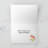Glücklicher 1. Geburtstag Caterpiller - Karte (Innenseite)