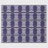 Glücklicher 1. Geburtstag Gold Glitzer und Navy Bl Geschenkpapier (Flach)