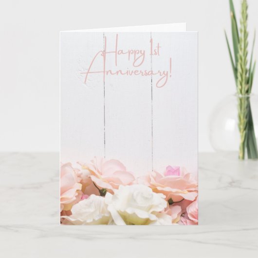 Glücklicher 1. Hochzeitstag Karte (Vorderseite)