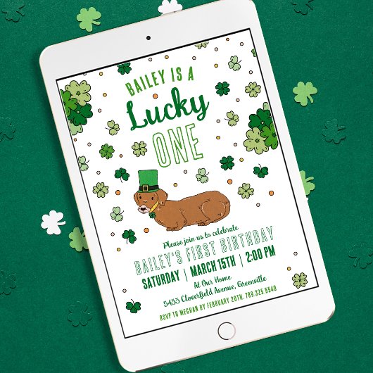 Glücklicher 1 März Erster Geburtstag Einladung