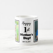 Glücklicher 1. Muttertag 2 FotoCollage Kaffeetasse (Mittel)