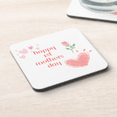 Glücklicher 1. Muttertag auf einem Getränkeuntersetzer (Linke Seite)