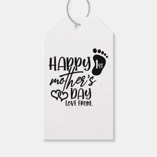 Glücklicher 1. Muttertag Geschenkanhänger (Vorderseite)