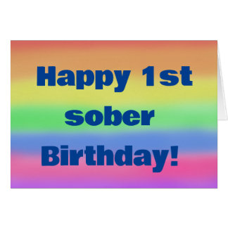 Glücklicher 1. nüchterner Geburtstag
