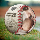 Glücklicher 1. Vatertag Daddy Foto Collage Keepake Baseball