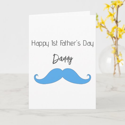 Glücklicher 1. Vatertag Karte (Gelbe Blume)