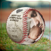 Glücklicher 1. Vatertag Onkel Foto Collage Keepake Baseball