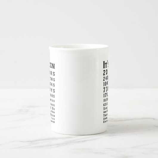 Glücklicher 20. China Hochzeitstag Porzellantasse (Vorderseite)