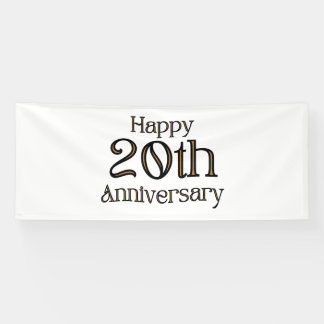 Glücklicher 20. Geburtstag 4x10 Vinyl Banner