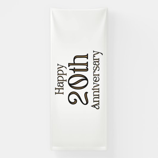 Glücklicher 20. Geburtstag 4x10 Vinyl Banner (Vertikal)