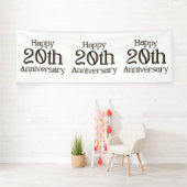 Glücklicher 20. Geburtstag 4x12 Vinyl Banner (Insitu)
