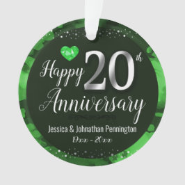 Glücklicher 20. Hochzeitstag Ornament