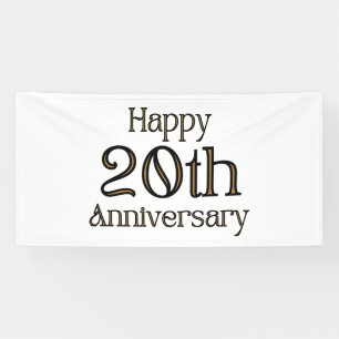 Glücklicher 20. Jubiläum 4x8 Vinyl Banner