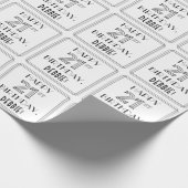 GLÜCKLICHER 21. GEBURTSTAG; Art-Déco-Stil; Individ Geschenkpapier (Ecke)