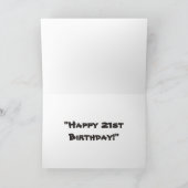 "Glücklicher 21. Geburtstag! " Karte (Innenseite)