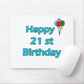Glücklicher 21. Geburtstag Mousepad (Mit Mouse)