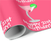 Glücklicher 21. Geburtstag! WeltPackpapier Geschenkpapier (Rolleneckpunkt)