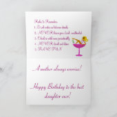 Glücklicher 21. Geburtstag zu einer Tochter Karte (Innenseite)