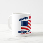 GLÜCKLICHER 250. GEBURTSTAG USA KAFFEETASSE (Vorderseite Links)