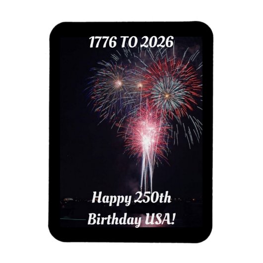Glücklicher 250. Geburtstag USA Magnet (Vertikal)