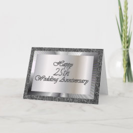 Glücklicher 25. Hochzeitstag Karte