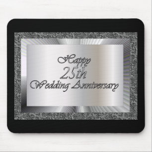 Glücklicher 25. Hochzeitstag Mousepad