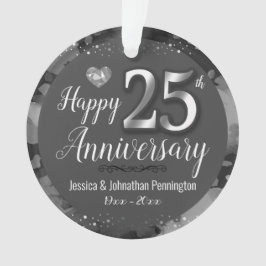 Glücklicher 25. Hochzeitstag Ornament