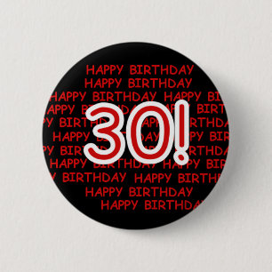 Glücklicher 30. Geburtstag Button