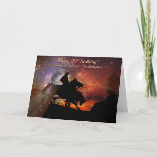 Glücklicher 30. Geburtstag Cowboy und Pferdekarte Karte