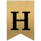 Glücklicher 30. Geburtstag Foto Gold Glitzer Wimpelkette (Zweite Fahne)