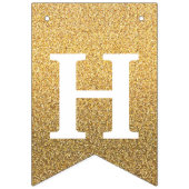 Glücklicher 30. Geburtstag Foto Gold Glitzer Wimpelkette (Zweite Fahne)