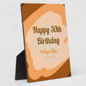 Glücklicher 30. Geburtstag rustikalen hölzern Hall Fotoplatte (Seite)