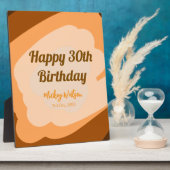 Glücklicher 30. Geburtstag rustikalen hölzern Hall Fotoplatte (Seite)