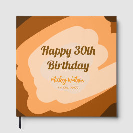 Glücklicher 30. Geburtstag rustikalen hölzern Hall Gästebuch