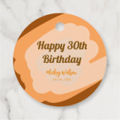 Glücklicher 30. Geburtstag rustikalen hölzern Hall Geschenkanhänger (Rückseite)