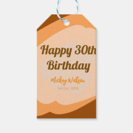 Glücklicher 30. Geburtstag rustikalen hölzern Hall Geschenkanhänger