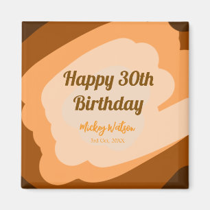 Glücklicher 30. Geburtstag rustikalen hölzern Hall Magnet