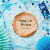 Glücklicher 30. Geburtstag rustikalen hölzern Hall Pappteller (Party)