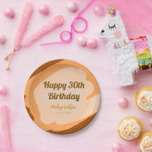 Glücklicher 30. Geburtstag rustikalen hölzern Hall Pappteller (Party)