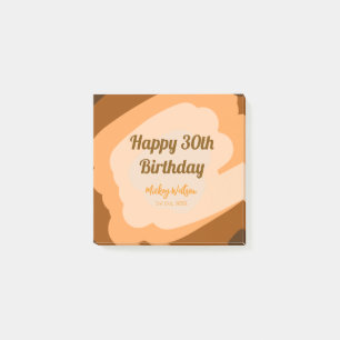 Glücklicher 30. Geburtstag rustikalen hölzern Hall Post-it Klebezettel