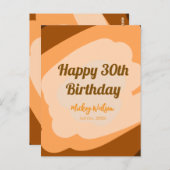 Glücklicher 30. Geburtstag rustikalen hölzern Hall Postkarte (Vorne/Hinten)