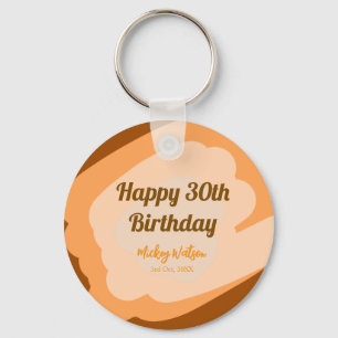 Glücklicher 30. Geburtstag rustikalen hölzern Hall Schlüsselanhänger