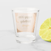 Glücklicher 30. Geburtstag rustikalen hölzern Hall Schnapsglas (Rückseite)