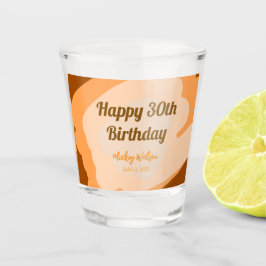 Glücklicher 30. Geburtstag rustikalen hölzern Hall Schnapsglas