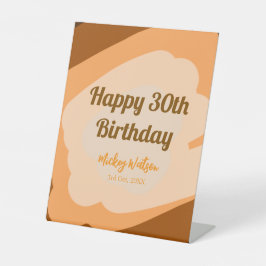 Glücklicher 30. Geburtstag rustikalen hölzern Hall Sockelschild