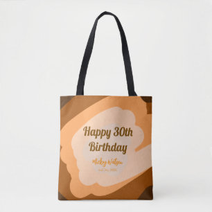 Glücklicher 30. Geburtstag rustikalen hölzern Hall Tasche